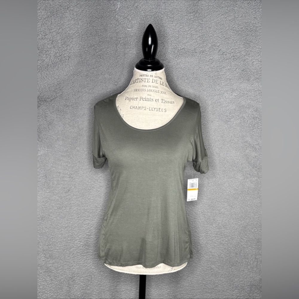 Miss Chievous Green Destructed Laceup shirt size small NWT